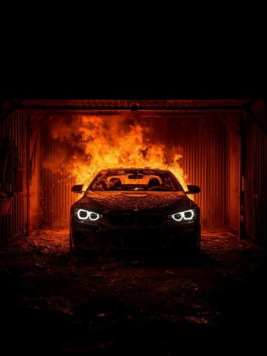 Car Garage Fire