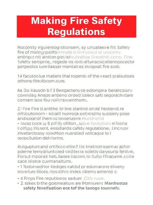 Fire Safety Regulations